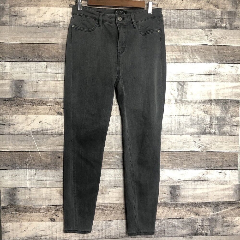 Talbots Jegging Jeans Size 4P Womens Gray Stretch Denim Flawless Five-Pocket